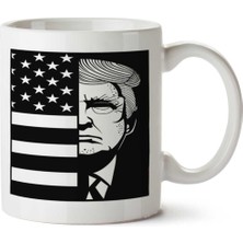 Trump In Flag.png Iki Tarafı Baskılı Kupa Bardak