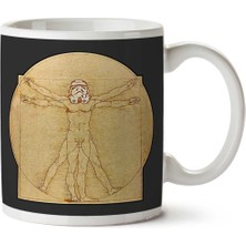 Vitruvian Stormtrooper Man Star Wars Da Vinci Iki Tarafı Baskılı Kupa Bardak