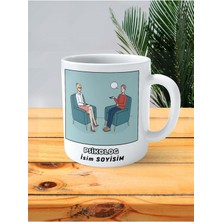 Psikolog Meslek Baskılı Kupa Bardak Çift Taraflı Baskı Kişiye Özel Model