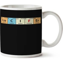 Lucifer Şeytan Periyodik Cetvel Iki Tarafı Baskılı Kupa Bardak