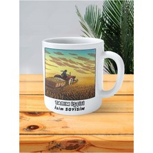 Tarım Işçisi Meslek Baskılı Kupa Bardak Çift Taraflı Baskı Kişiye Özel Model 1