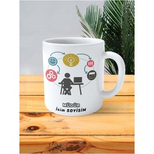 Müdür Meslek Baskılı Kupa Bardak Çift Taraflı Baskı Kişiye Özel Model