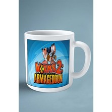 Worms Armageddon Oyun Baskılı Kupa Bardak Çift Taraflı Baskı Kişiye Özel Model 8