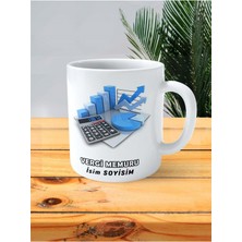 Vergi Memuru Meslek Baskılı Kupa Bardak Çift Taraflı Baskı Kişiye Özel Model 5