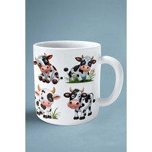 Inek Baskılı Kupa Bardak Çift Taraflı Kişiye Özel Model 7