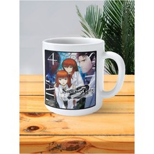 Steins Gate Baskılı Kupa Bardak Kurisu Makise Rintaro Okabe Moeka Kiryü