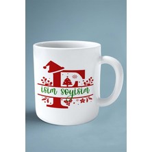 F Harfi Yeni Yıl Noel Yeniyıl Isimli Baskılı Kupa Bardak Çift Taraflı Kişiye Özel Model 7