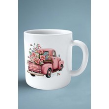 Sevgililer Günü Sevgili Kişiye Özel Baskılı Kupa Bardak Çift Taraflı Baskı Model 61 Kamyon Araba