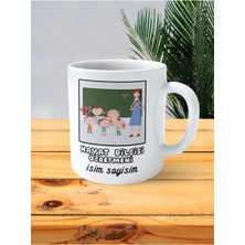 Hayat Bilgisi Öğretmeni Baskılı Kupa Bardak Isimli Kişiye Özel Sevgi Kıyafet Şenlik