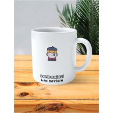 Pandomimci Pandomim Meslek Baskılı Kupa Bardak Çift Taraflı Baskı Kişiye Özel Model