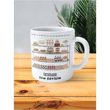 Tatlıcı Tatlı Meslek Baskılı Kupa Bardak Çift Taraflı Baskı Kişiye Özel Model 4