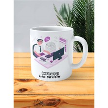 Iktisatçı Iktisat Meslek Baskılı Kupa Bardak Çift Taraflı Baskı Kişiye Özel Model