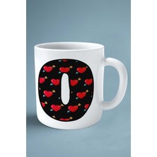 O Harfi Sevgililer Günü Sevgili Kişiye Özel Baskılı Kupa Bardak Çift Taraflı Baskılı