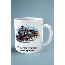 Hareket Memuru Meslek Baskılı Kupa Bardak Çift Taraflı Baskı Kişiye Özel Model 8