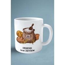 Fırıncı Fırın Meslek Baskılı Kupa Bardak Çift Taraflı Baskı Kişiye Özel Model 15