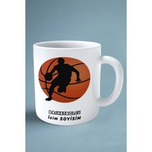 Basketbolcu Basketbol Basket Baskılı Kupa Bardak Çift Taraflı Baskı Kişiye Özel Model 28