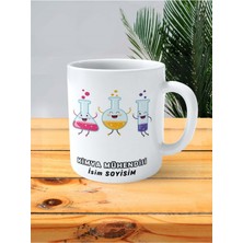 Kimya Mühendisi Meslek Baskılı Kupa Bardak Çift Taraflı Baskı Kişiye Özel Model