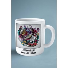 Akustikci Baskılı Kupa Bardak Çift Taraflı Baskı Kişiye Özel Model 5