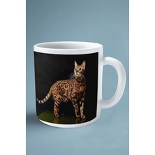 Bengal Kedi Isimli Kişiye Özel Baskılı Kupa Bardak Model 3