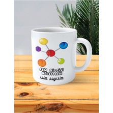 Fen Bilgisi Öğretmeni Baskılı Kupa Bardak Isimli Kişiye Özel Hücre Toplar