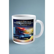 Truck Smilator Mobil Oyun Baskılı Kupa Bardak Çift Taraflı Baskı Kişiye Özel Model 1