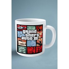 Grand Theft Auto Gta Oyun Baskılı Kupa Bardak Çift Taraflı Kişiye Özel Model 3