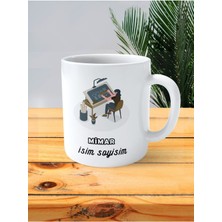 Mimar Iç Dış Baskılı Kupa Bardak Isimli Kişiye Özel Çalışma Lambası Proje