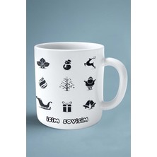 2024 Yılbaşı Noel Isimli Baskılı Kupa Bardak Siyah Resim