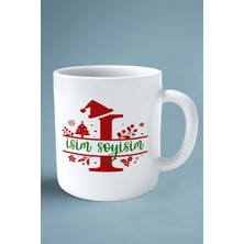 I Harfi Yeni Yıl Noel Yeniyıl Isimli Baskılı Kupa Bardak Çift Taraflı Kişiye Özel Model 10