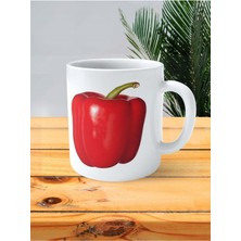 Paprika Baskılı Kupa Bardak Kişiye Özel Model 1