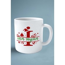 I Harfi Yeni Yıl Noel Yeniyıl Isimli Baskılı Kupa Bardak Çift Taraflı Kişiye Özel Model 11