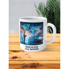 Ihracatçı Ihracat Meslek Baskılı Kupa Bardak Çift Taraflı Baskı Kişiye Özel Model