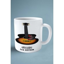 Gitarist Gitar Meslek Baskılı Kupa Bardak Çift Taraflı Baskı Kişiye Özel Model 14