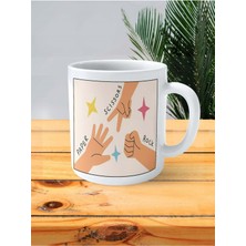 Taş Kağıt Makas Baskılı Kupa Bardak Kişiye Özel Desen 4