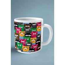 Köpek Çift Taraflı Baskılı Kupa Bardak Kişiye Özel Kedili