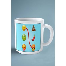Emoji Puzzle Mobil Oyun Baskılı Kupa Bardak Çift Taraflı Baskı Kişiye Özel Model 1