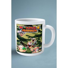 Worms Armageddon Oyun Baskılı Kupa Bardak Çift Taraflı Baskı Kişiye Özel Model 2