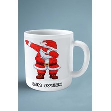 2024 Yılbaşı Noel Isimli Baskılı Kupa Bardak Kostüm Noel Baba