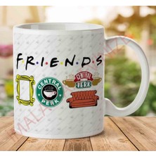 Friends Semboller Iki Tarafı Baskılı Kupa Bardak