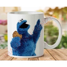 Kurabiye Canavarı Ayakta Iki Tarafı Baskılı Kupa Bardak