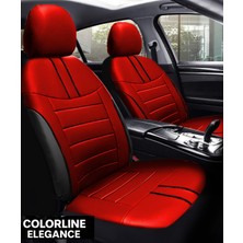 Mitsubishi Libero 1992–2000 Colorline Elegance Serisi Deri Kırmızı Siyah Koltuk Kılıfı