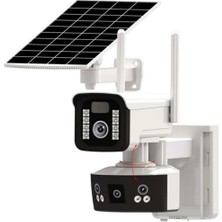 O-Kam Pro 3920 Solar 4g Smart Sim Kartlı Güvenlik Kamerası Güneş Enerjili 360? 6mp 1 Sabit 1 Hareketli Gece Görüşlü Sirenli Akıllı Kamera IP66 (Wi-Fi ile Çalışmaz Yalnızca Sim Kart Ile Çalışır)