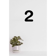 Iki Rakamı Tamamlanabilir Ahşap Duvar Yazısı Lazer Kesim Siyah