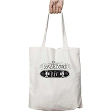 Skate Life Iki Tarafı Kalıcı Baskılı Yıkanabilir Çanta