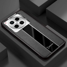 Tecno Camon 30 5g Uyumlu Kılıf Zebana Premium Deri Kılıf Siyah