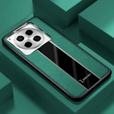 Tecno Camon 30 Uyumlu Kılıf Zebana Premium Deri Kılıf Yeşil