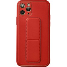 iPhone 11 Pro Kılıf Coco Deri Standlı Kapak - Kırmızı