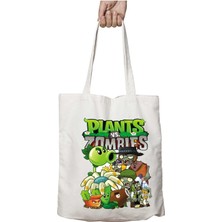Zombi Plants Zombies Iki Taraf Kalıcı Yıkanabilir Okul Plaj Omuz Bez Çanta