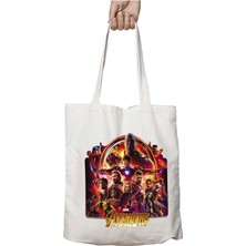 Marvel Avengers Infinity Wars Iki Taraf Kalıcı Yıkanabilir Okul Plaj Omuz Bez Çanta
