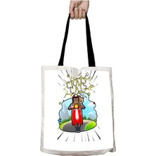 Siyah Kulplu Crazy Cats Çılgın Motorlu Kedi Yıkanabilir Okul Omuz Çanta